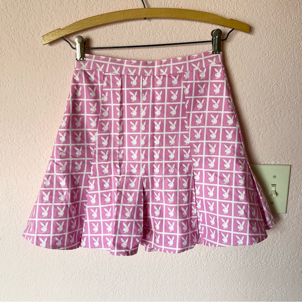 Y2K mcbling Joyrich x Playboy 2014 pink monogram bunny mini skirt